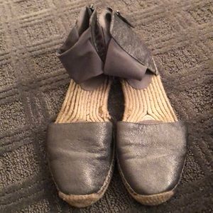 Eileen Fisher metallic espadrille sandals